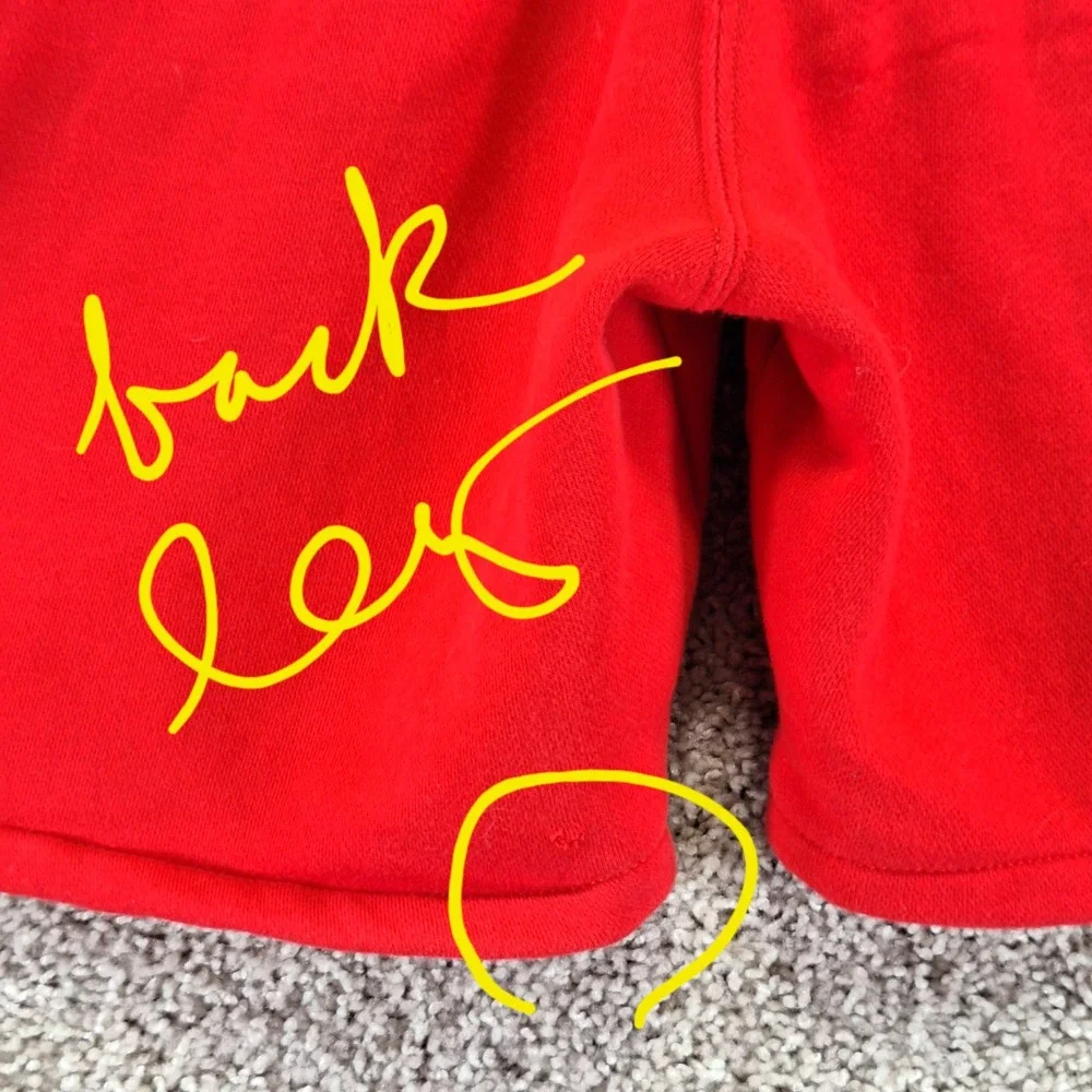 Hollister‎ Sweat Shorts Mens S (Fits W31) Red Logo Fleece Athletic Loungewear